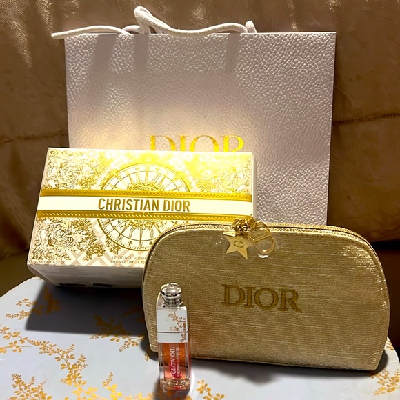 Dior bundle holiday 2024 collection beautiful cosmetics pouch Lip oil in box NEW - Picture 3 of 6